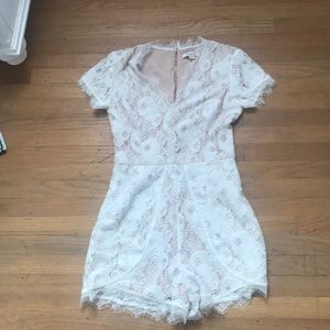 White lace romper from Francesca’s never worn